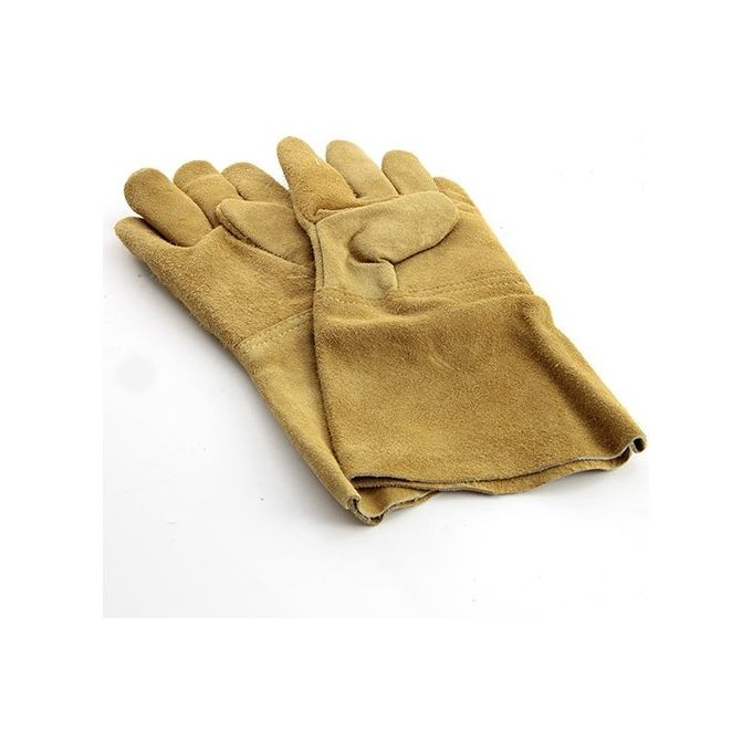 Trix TRX320010 Guanto Anticalore 5 Dita in Pelle Crosta colore Sabbia