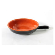 Vulcania 5671012 Tegame un manico in terracotta 12 cm forno fiamma microonde lavastoviglie colore Marrone