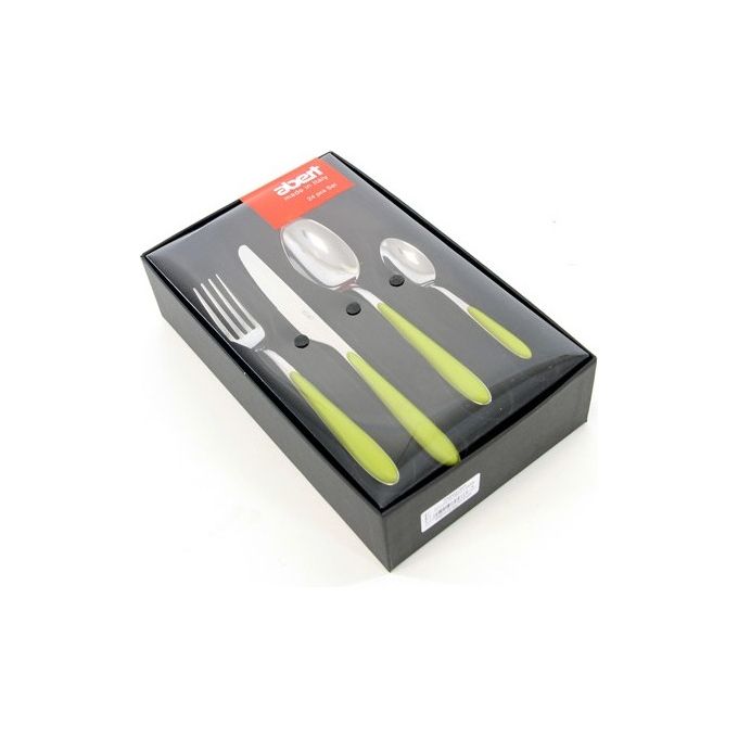 Abert MASTERV MASTER Servizio Posate 24 Pezzi in Acciaio Inox e ABS colore Verde
