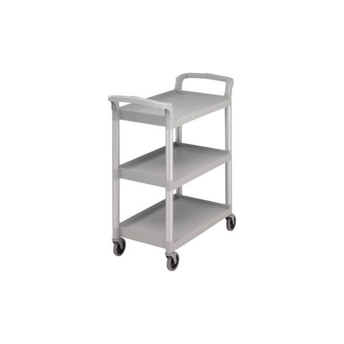 Carrello da cucina da servizio con 3 ripiani 96,5x41x83,5 in alluminio grigio