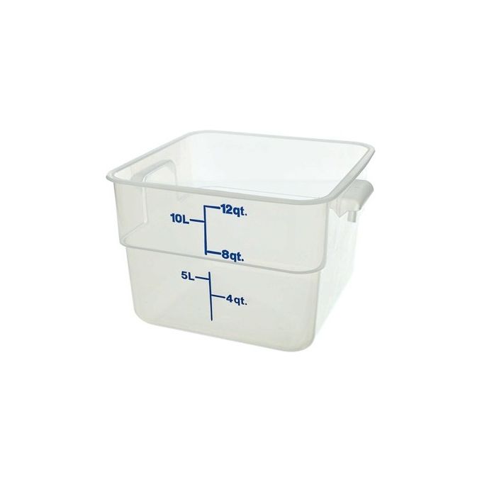 Cambro 12SFSPP190 CamSquares Contenitore per Alimenti Quadrato in Polipropilene 11.4 L Traslucido colore Traslucido