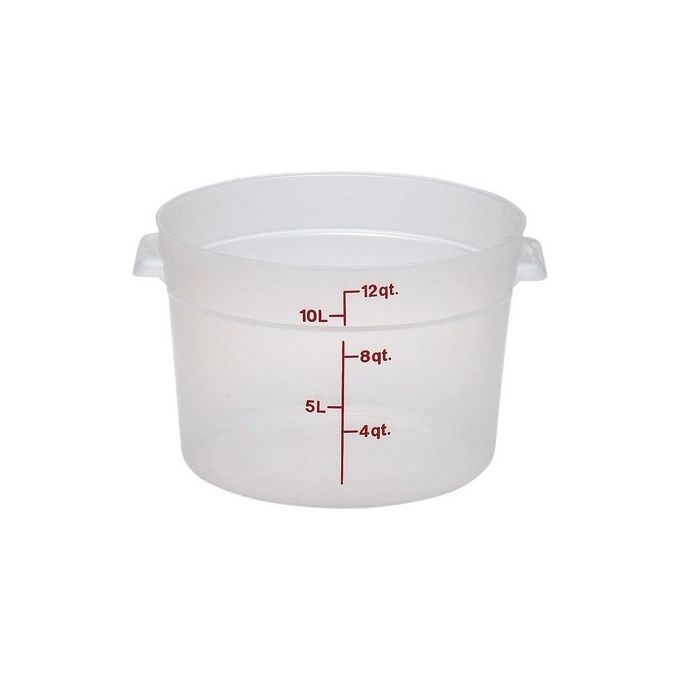 Cambro RFS12PP190 Camwear Barattolo Rotondo per Alimenti in Polipropilene 11,4 Lt Semitrasparente