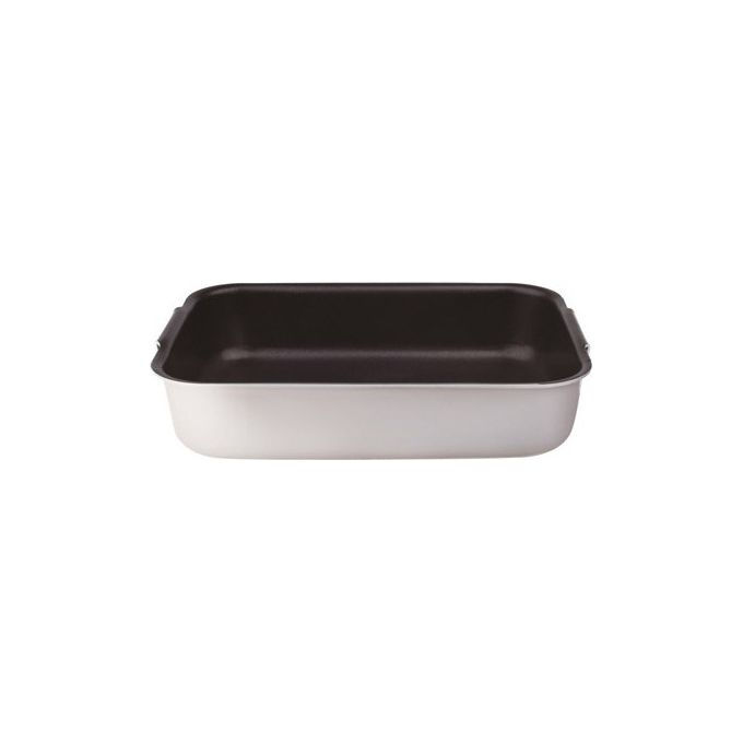 Baldassare Agnelli ALSA150S35 Platinum Rostiera Rettangolare Antiaderente Alluminio 3mm 35x26 cm colore Silver e Nero