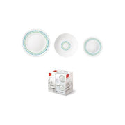 Bormioli Servizio di piatti per 6 persone 18 Pezzi Bianco Moon Mediterraneo