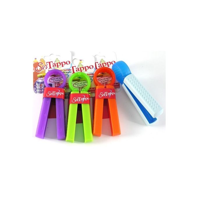 Cosmoplast CO-241-12 Svitatappo con Manici Antiscivolo 12 cm in Plastica Confezione da 6 Pezzi colori Assortiti