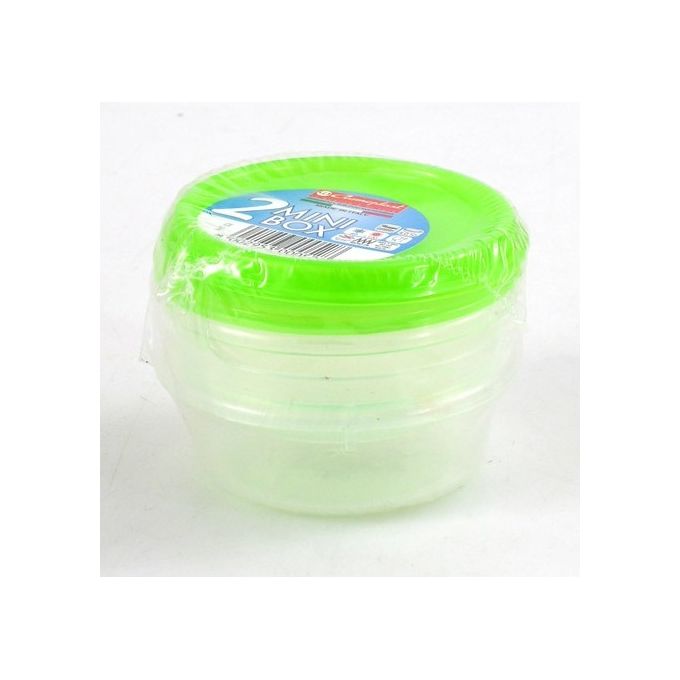 Cosmoplast Contenitore alimenti Mini Tondo 8 cm 2 Pezzi