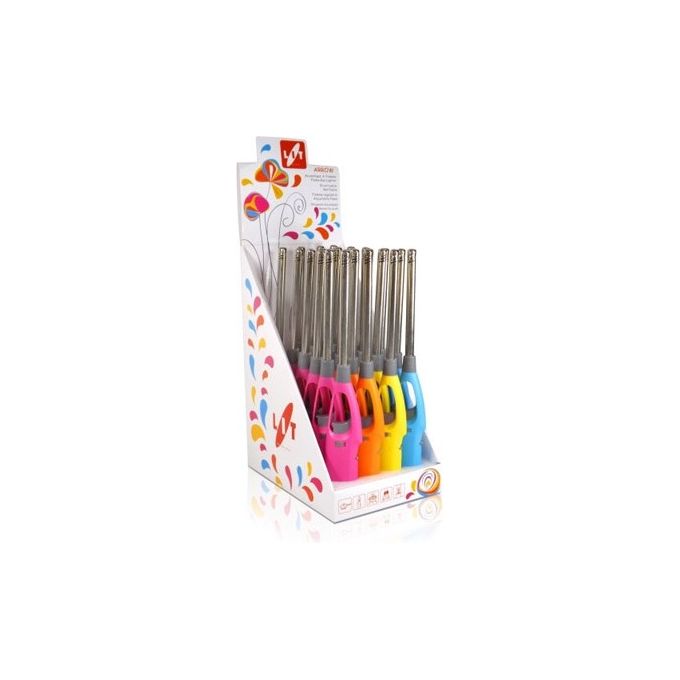 LIT LIT_F026 Accendigas Fiamma Arrow Ricaricabile Regolabile con Blocco di Sicurezza colore Assortito