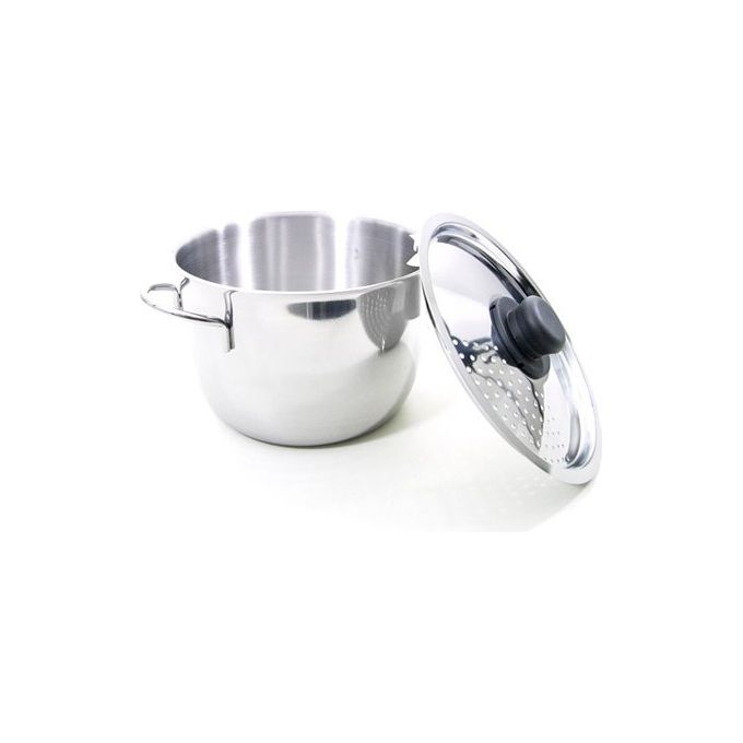 Rivadossi RIV610022 Pentola Cuocipasta Acciaio Inox 22 cm Coperchio Forato Compatibile Induzione