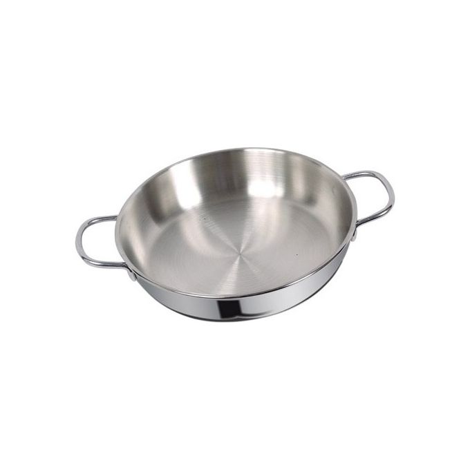Sacim SCM600I26 Linea Eco Tegame in Acciaio Inox 18-10 con Triplo Fondo Superthermical Adatto a Tutti i Piani Cottura incluso Induzione Lavabile in Lavastoviglie colore Nero