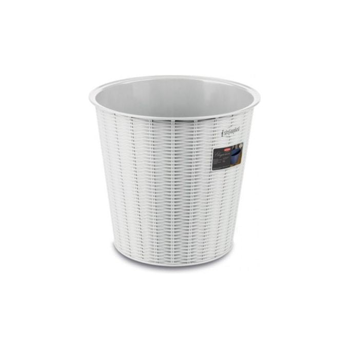 Stefanplast 3650 Elegance Cestino Gettacarte 10 L finitura midollino colore Bianco