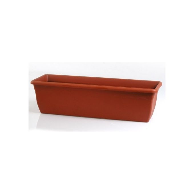 Stefanplast Vaso in Plastica Medio Rettangolare Coccio 80X20 H.16