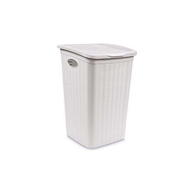 Stefanplast Porta Biancheria Elegance 36 Litri Bianco con Design Moderno e Funzionalita' Ottimale per un'Organizzazione Superiore della Biancheria