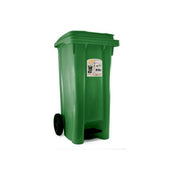 Stefanplast Bidone Immondizia con Ruote con Pedale 48x55x94cm 120Lt Verde