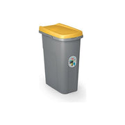 Stefanplast Pattumiera Eco System 25 Litri Grigio-Giallo