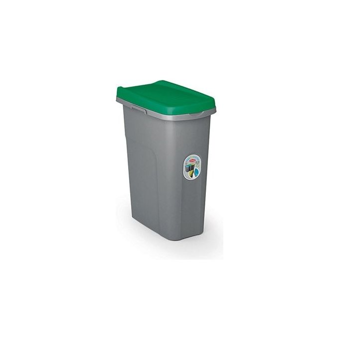 Stefanplast Pattumiera Eco System 25 Litri Grigio-Verde