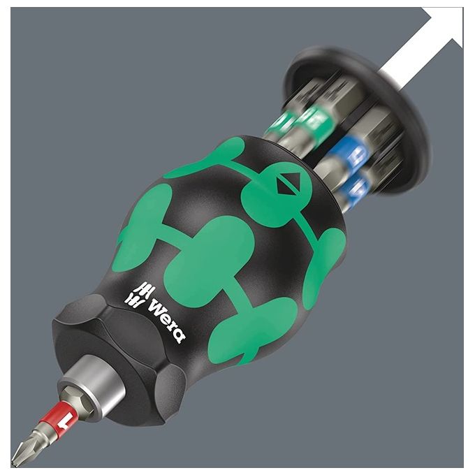 Wera Bicycle Set 11 Giravite Tozzo con Caricatore Punte 7 Pezzi