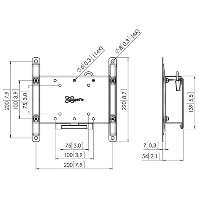 Vogel's PFW 4210 Supporto da Parete per Display da 10'' a 42'' Inclinabile di 15 Gradi