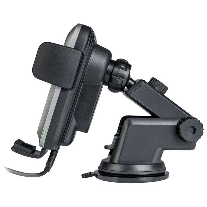 Verbatim 49554 Qi Fast Wireless Car Charger FWC-03 Pro Supporto per Telefono con Ricarica Induttiva 15 W Montaggio Ventola o Ventosa Rotazione 360° colore Nero