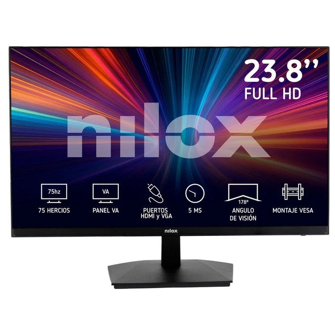 Nilox NXM24FHD11 Monitor PC 23.8'' LED Full HD 1920x1080 75Hz 5ms VA HDMI VGA colore Nero