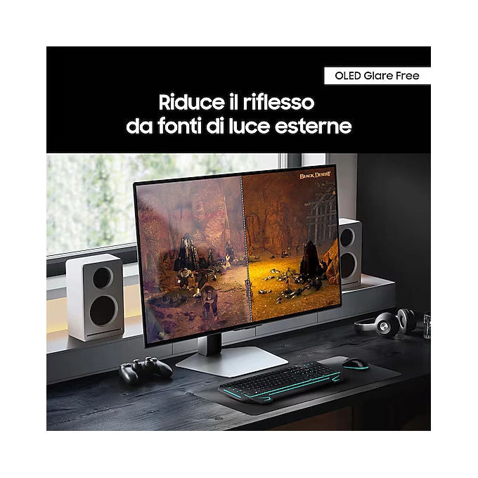 Samsung LS32DG800SUXEN Odyssey OLED G8 Monitor Gaming 32'' 4K UHD 240Hz 0.03ms FreeSync Premium Pro HDR10+ colore Argento