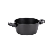 Moneta ARIA RECYCLED CASSERUOLA 2 Casseruola 24 cm in Alluminio 100% Riciclato con Rivestimento Antiaderente Naturale e Fondo Induzione Net Induction colore Nero