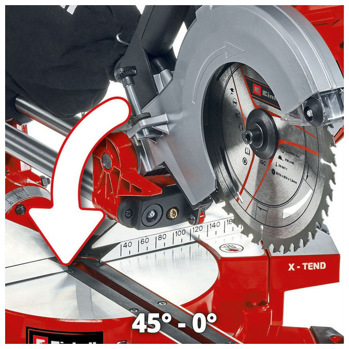 Einhell Troncatrice Radiale A Batteria Te-Sm 36-210 Li Ideale per Fai Da Te e Lavorazioni su Legno e Metalli con Batteria Non Inclusa