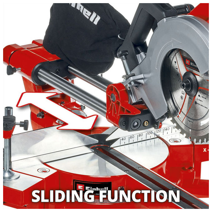 Einhell Troncatrice Radiale A Batteria Te-Sm 36-210 Li Ideale per Fai Da Te e Lavorazioni su Legno e Metalli con Batteria Non Inclusa