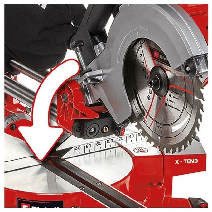 Einhell Troncatrice Radiale A Batteria Te-Sm 36-210 Li Ideale per Fai Da Te e Lavorazioni su Legno e Metalli con Batteria Non Inclusa