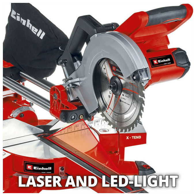 Einhell Troncatrice Radiale A Batteria Te-Sm 36-210 Li Ideale per Fai Da Te e Lavorazioni su Legno e Metalli con Batteria Non Inclusa
