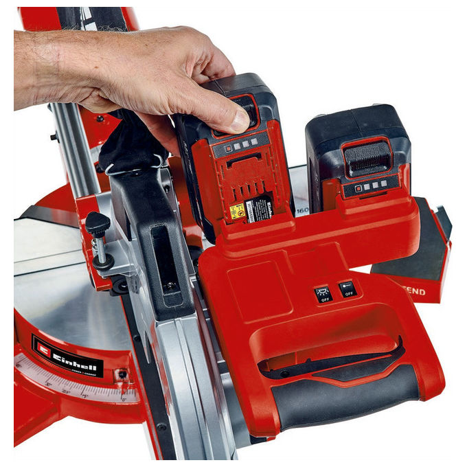 Einhell Troncatrice Radiale A Batteria Te-Sm 36-210 Li Ideale per Fai Da Te e Lavorazioni su Legno e Metalli con Batteria Non Inclusa