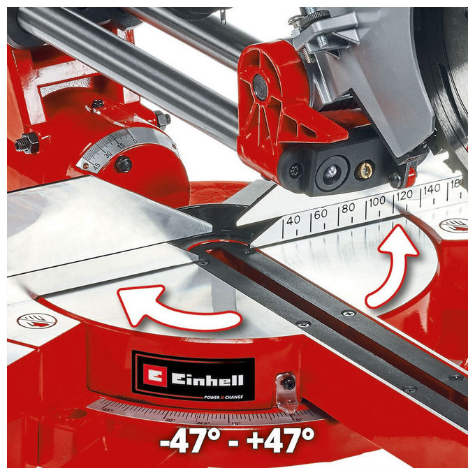 Einhell Troncatrice Radiale A Batteria Te-Sm 36-210 Li Ideale per Fai Da Te e Lavorazioni su Legno e Metalli con Batteria Non Inclusa