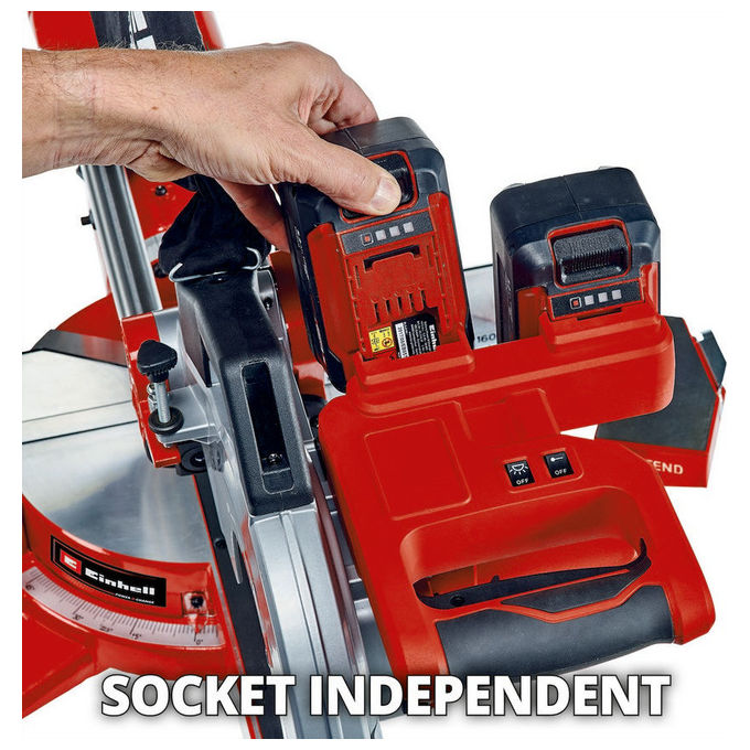 Einhell Troncatrice Radiale A Batteria Te-Sm 36-210 Li Ideale per Fai Da Te e Lavorazioni su Legno e Metalli con Batteria Non Inclusa