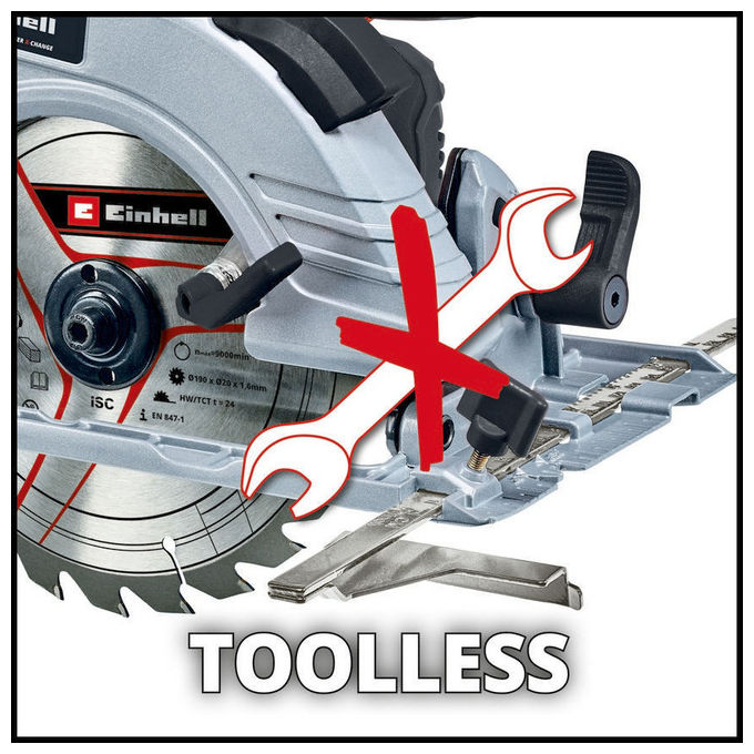 Einhell Sega Circolare A Batteria Te-Cs 18-190 Li Bl (Batteria Non Inclusa)
