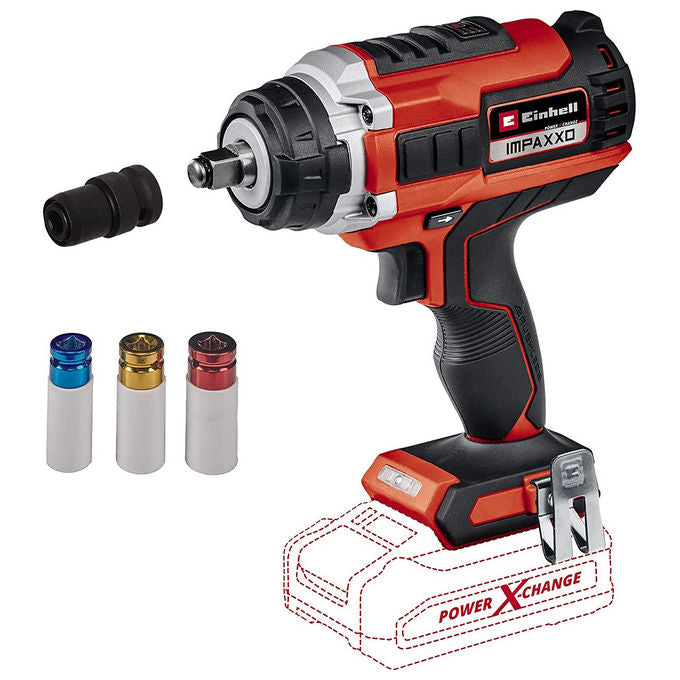Einhell 4510070 IMPAXXO Avvitatore a impulsi a batteria 18 V 450 Nm motore Brushless attacco 1-2'' colore Rosso