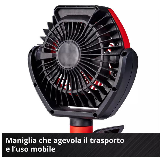 Einhell 3408061 GC-CF 18-110 Li-Solo Ventilatore a batteria 18 V Power X-Change motore Brushless 3 velocita' 110 mm colore Nero