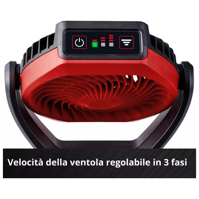 Einhell 3408061 GC-CF 18-110 Li-Solo Ventilatore a batteria 18 V Power X-Change motore Brushless 3 velocita' 110 mm colore Nero