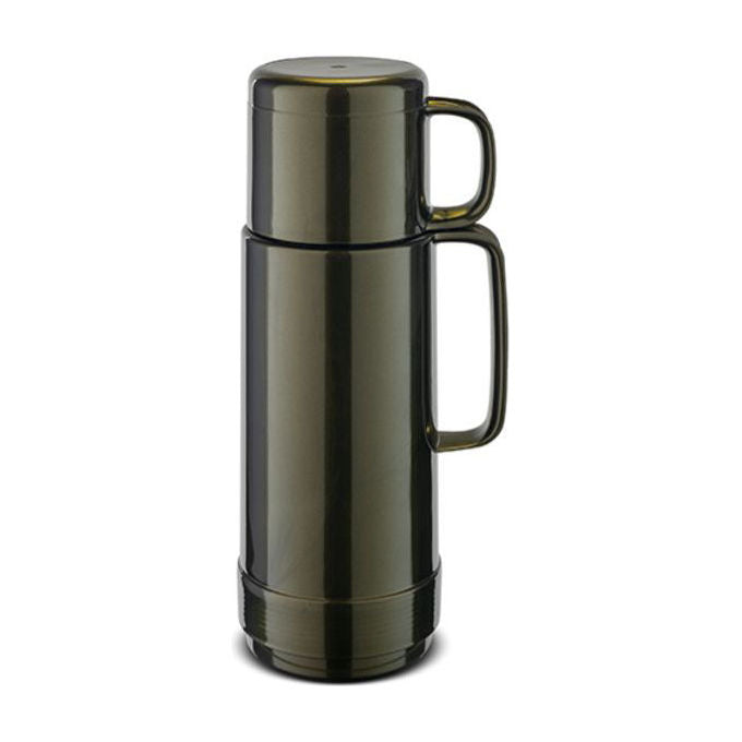 Rotpunkt 802-16-03-0 Thermos in Plastica Interno Vetro 0,5 l Tappo Bicchiere Prodotto in Germania colore Black Honey