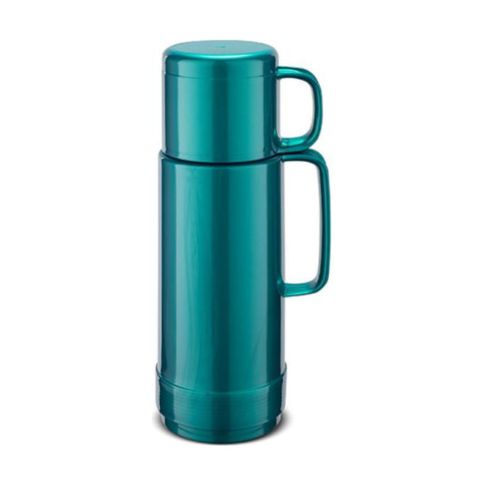 Rotpunkt Shiny Hummingbird Thermos in Plastica con Interno in Vetro 250 ml Tappo Bicchiere Caldo 24h Freddo 36h colore Turchese