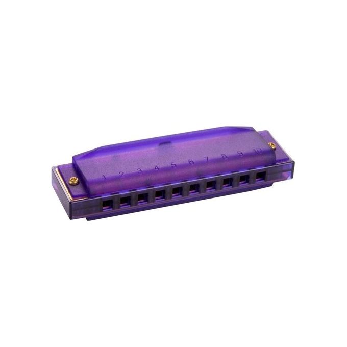 Hohner M1110P Translucent Harp Armonica Diatonica 10 fori sistema Richter tonalita' Do maggiore colore Viola
