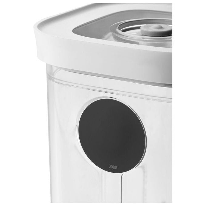 ZWILLING 1025970 FRESH and SAVE CUBE Set di avviamento per sottovuoto 5 pezzi con contenitori M 2M pompa a vuoto misurino etichette NFC colore Bianco trasparente