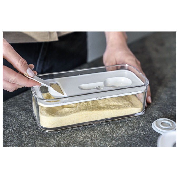 ZWILLING 1025970 FRESH and SAVE CUBE Set di avviamento per sottovuoto 5 pezzi con contenitori M 2M pompa a vuoto misurino etichette NFC colore Bianco trasparente