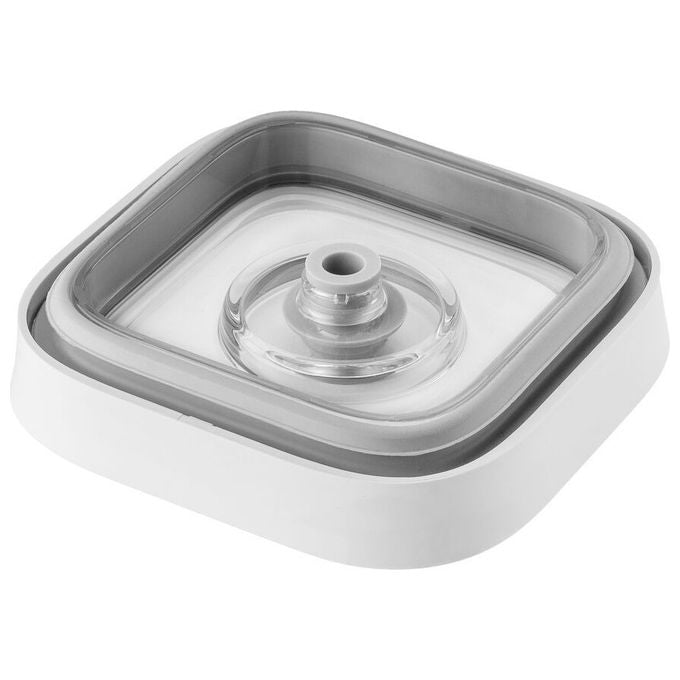 ZWILLING 1025970 FRESH and SAVE CUBE Set di avviamento per sottovuoto 5 pezzi con contenitori M 2M pompa a vuoto misurino etichette NFC colore Bianco trasparente