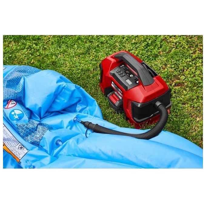 Einhell Compressore Ibrido Pressito 4020460 per Gonfiaggio Pneumatici e Materassi con Batteria e Cavo di Alimentazione