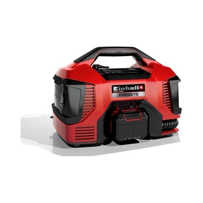 Einhell Compressore Ibrido Pressito 4020460 per Gonfiaggio Pneumatici e Materassi con Batteria e Cavo di Alimentazione