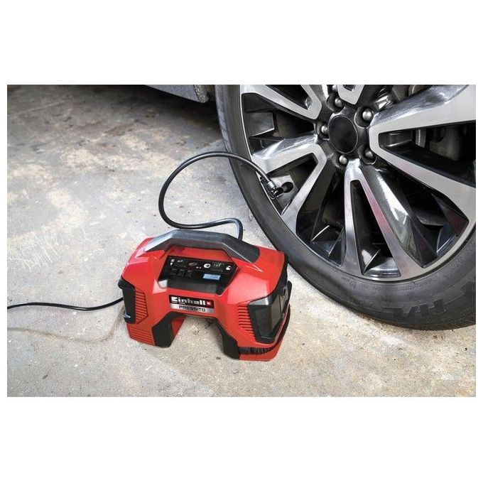 Einhell Compressore Ibrido Pressito 4020460 per Gonfiaggio Pneumatici e Materassi con Batteria e Cavo di Alimentazione