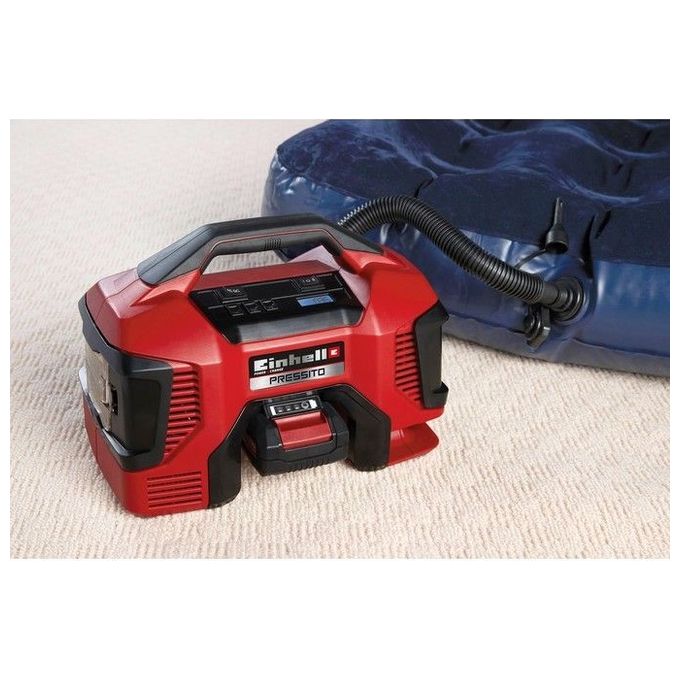 Einhell Compressore Ibrido Pressito 4020460 per Gonfiaggio Pneumatici e Materassi con Batteria e Cavo di Alimentazione