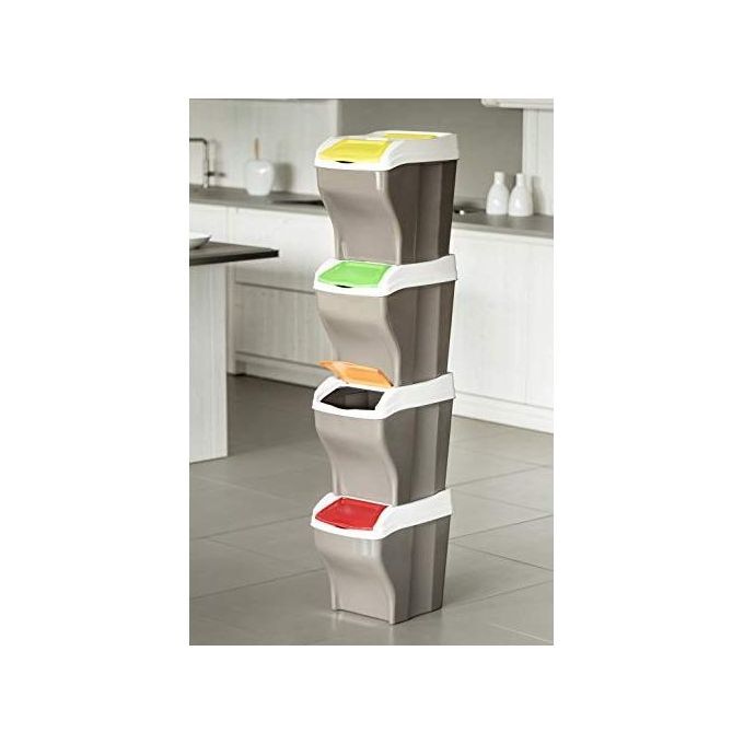 Bama 40320 Poker Plus Pattumiera Differenziata Modulare Set 4 pezzi 27 litri colore Assortiti