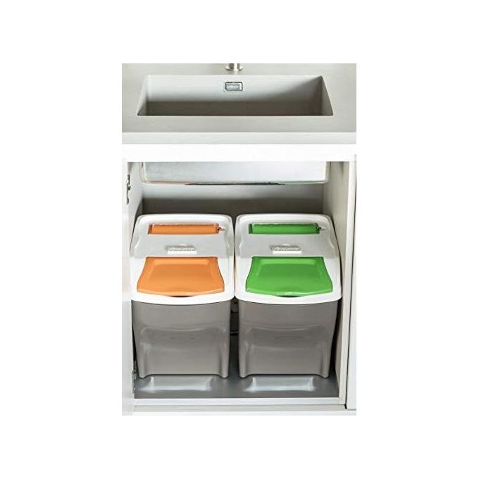 Bama 40320 Poker Plus Pattumiera Differenziata Modulare Set 4 pezzi 27 litri colore Assortiti