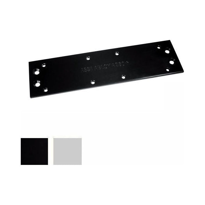 ASSA ABLOY A280 P.MONTAG.DC170-DC175 ARG. Chiudiporta Assa Abloy serie DC Piastra per chiudiporta aereo compatibile DC175 DC170 in acciaio verniciato colore Argento
