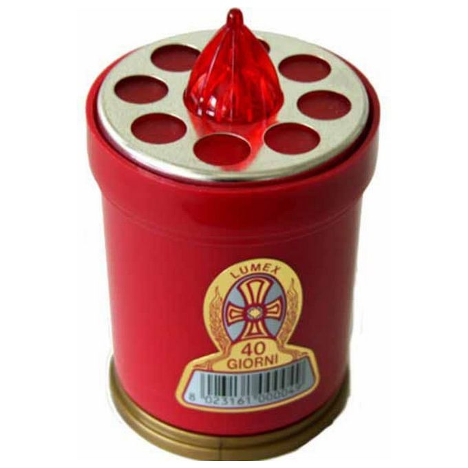 Cero Votivo Lumi Batteria Gg 40 Basic Rosso Ater